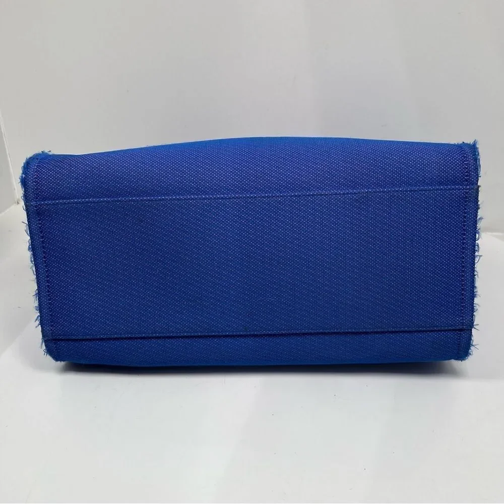Chanel SS21 Electric Blue Neon Orange Medium Deauville Tote Bag